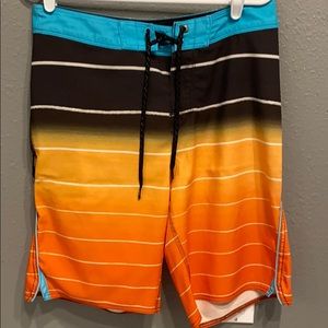 Men’s RipCurl Board Shorts - Orange / Black / Blue